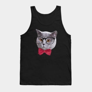 Hipster Cat Tank Top